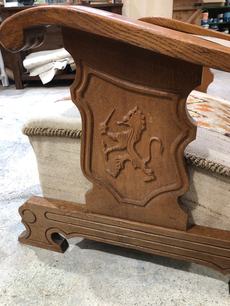 Griffin Detail Oak Lounge Chair