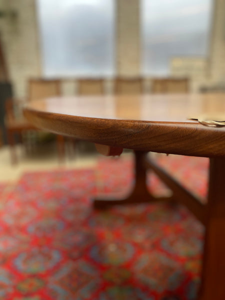 Mid Century Oval Extending Teak Dining Table by G-Plan