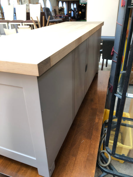 GHC - Cotswold Company Oak Top Grey TV Stand