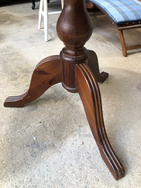 Round Stained Pine Dining Table - GHC