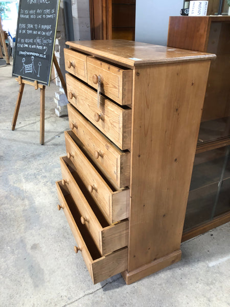 GHC - Rustic Pine Tallboy Chest of Drawers