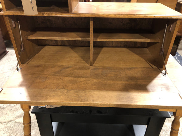 Oak Veneer Telephone Seat