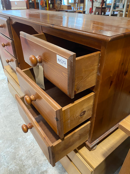 Pine 6 Drawer Dressing Table