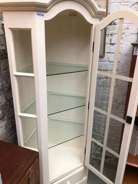 Cream Corner Display Cabinet
