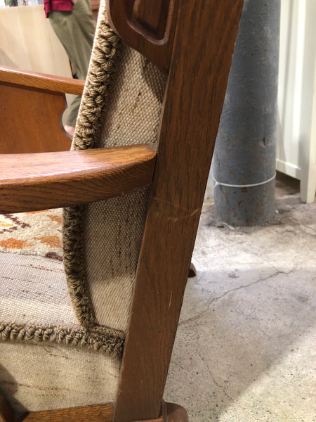 Griffin Detail Oak Lounge Chair
