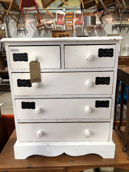 Small White Painted Chest of Drawers