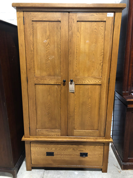 Solid Oak Double Wardrobe