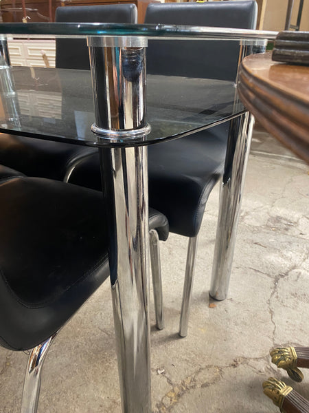 Glass Dining Table & 4 Chairs