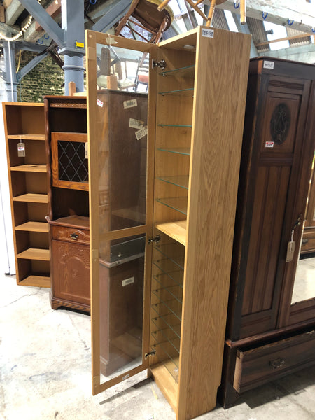 Tall Slim Wooden Display Cabinet