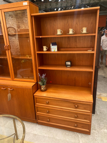 Mid Century G-Plan Teak Chest of Drawers and Shelf Unit GHC