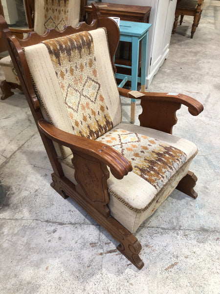 Griffin Detail Oak Lounge Chair