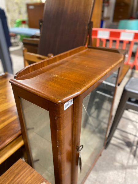 Vintage Art Deco Display Cabinet with Diamond Design