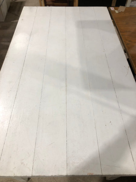 White Painted Plank Dining Table