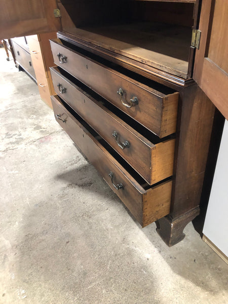 19th Century Mahogany Linen Cupboard