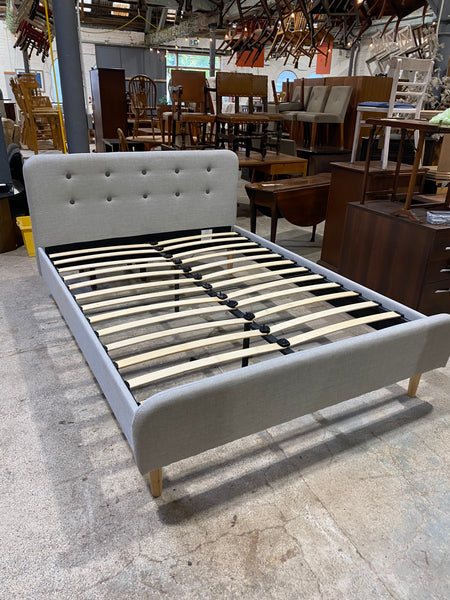 Grey UK King Size Bed Frame