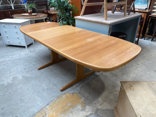 Danish Teak Extending Dining Table by Skovby
