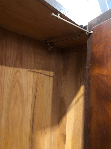 Mahogany Wardrobe with Oval Mirror