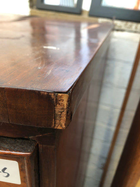 Flamed Mahogany Chest of Three Drawers