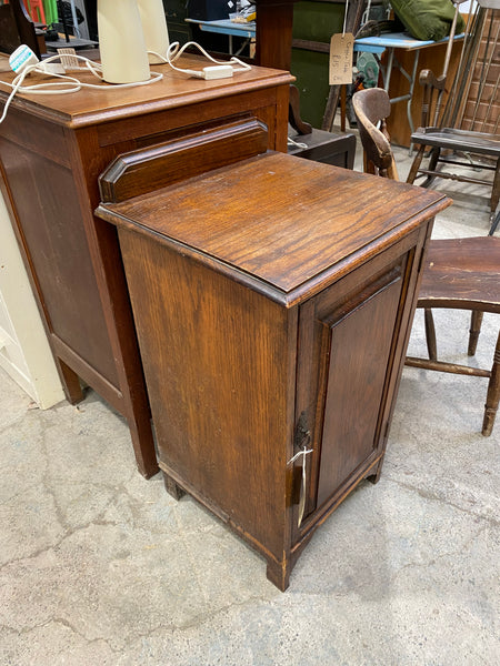 Oak Pot Stand Bedside Cabinet