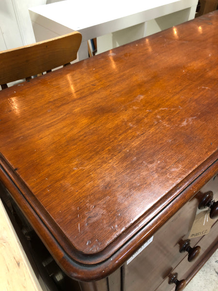 Flamed Mahogany 2 over 3 Chest of Drawers