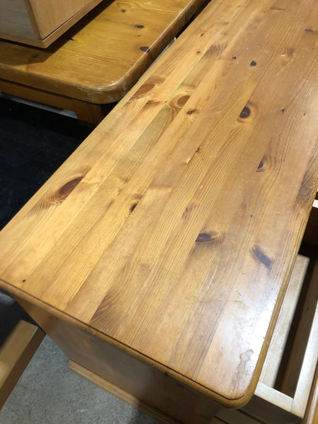 Solid Pine Eight Drawer Sideboard Chest of Drawers