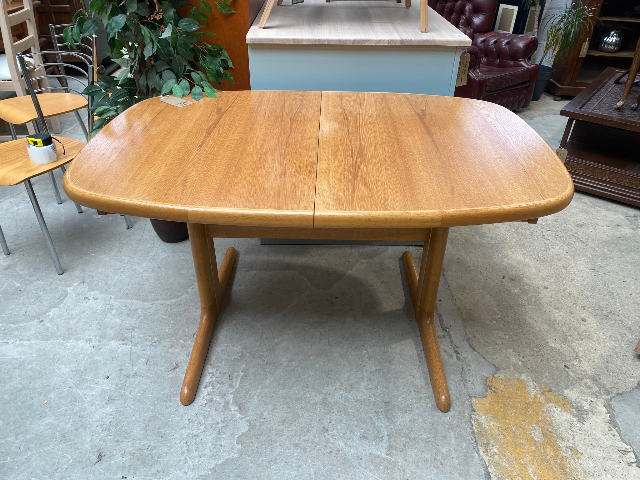 Danish Teak Extending Dining Table by Skovby