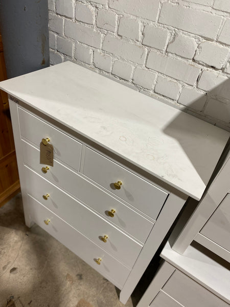 White Tallboy Chest of Drawers