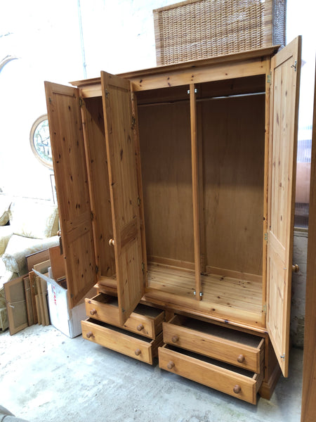 Pine Triple Wardrobe