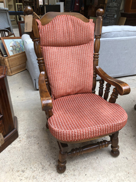 Antique Stained Oak Rocking Chair