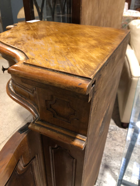 Antique Walnut Low Corner Cupboard