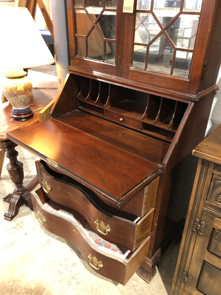Vintage Glass Display Cabinet Bureau