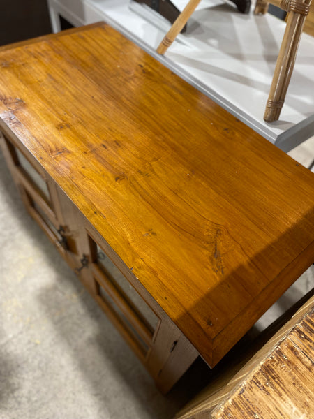 Pine Glazed Fronted Cupboard
