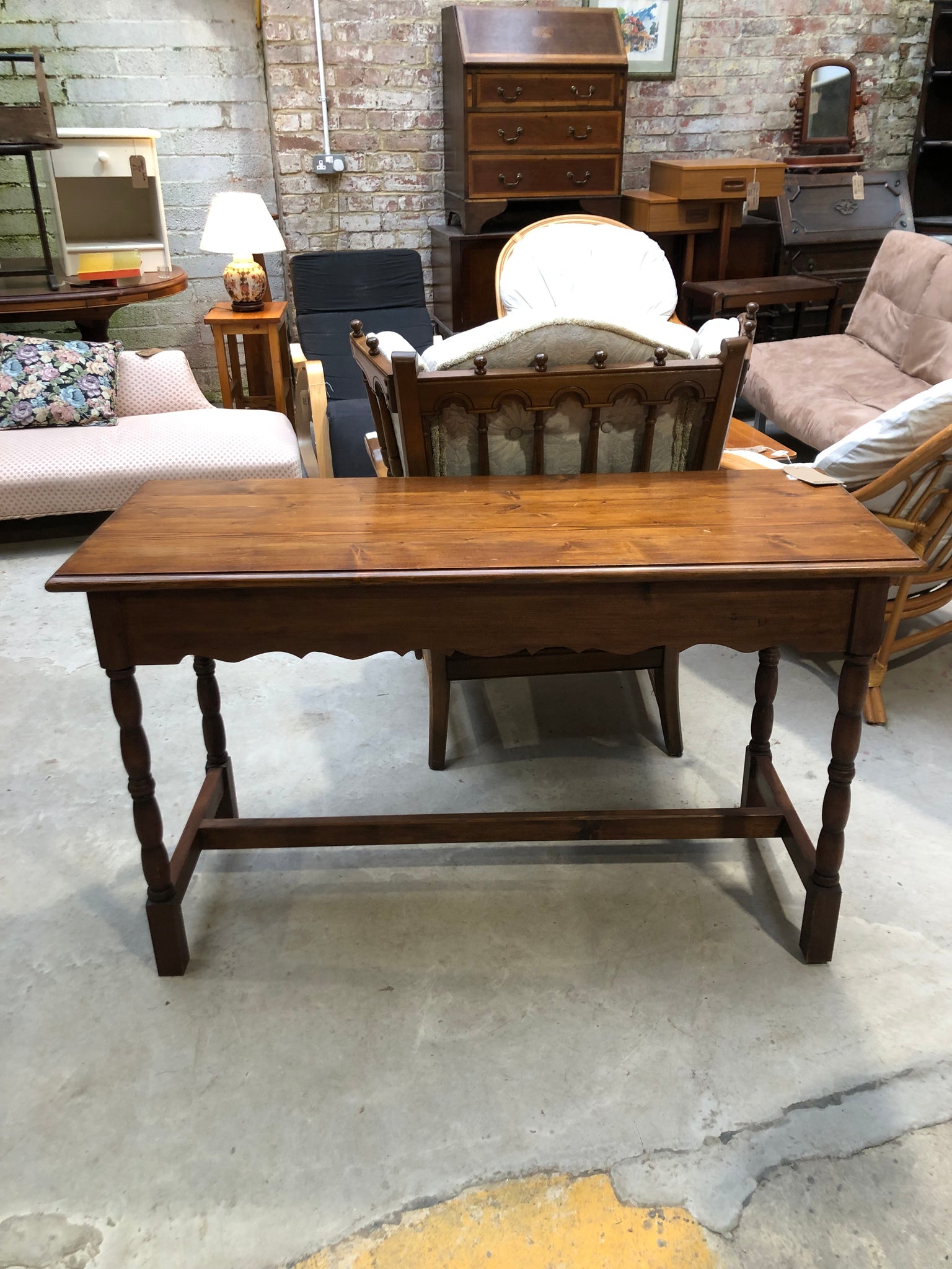 Vintage Pine Console Table