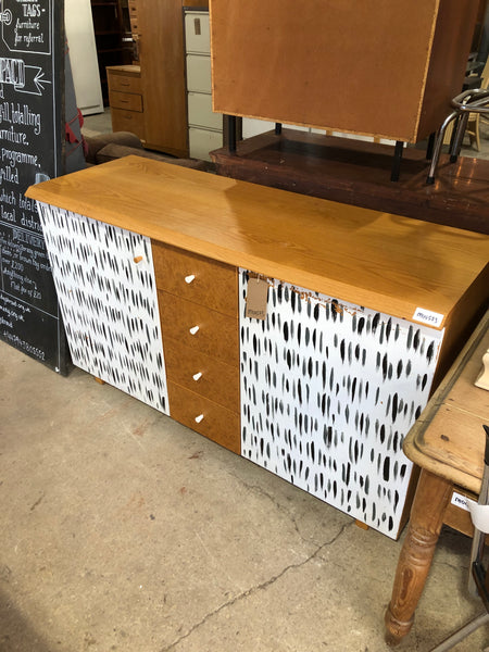 Black & White Decorative Oak Sideboard