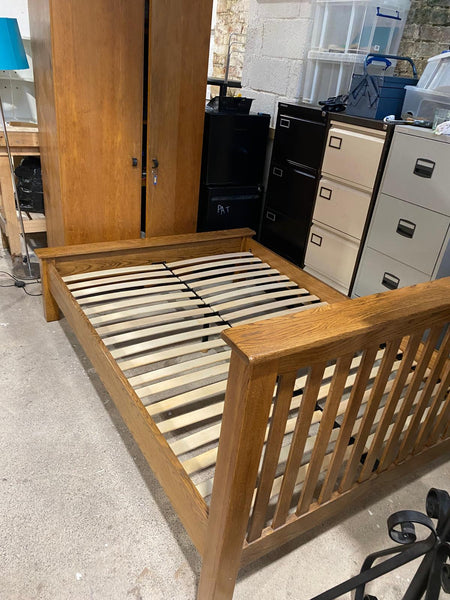 Solid Oak Double Bed Frame