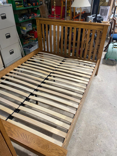 Solid Oak Double Bed Frame