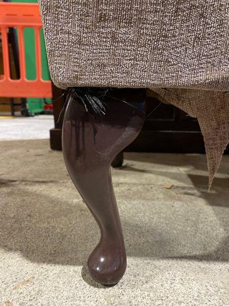 Beige Wingback Armchair