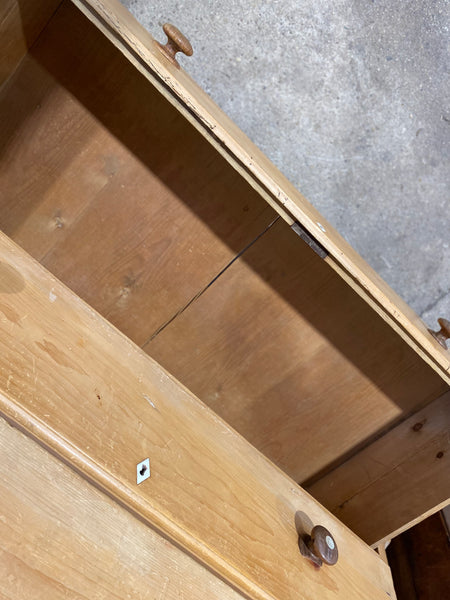 Large Rustic Pine Chest of Drawers