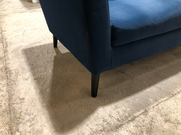 Blue Velvet Two Seater Sofa