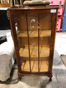 Vintage Bow Front Display Cabinet