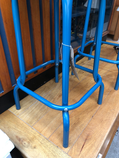 Blue Metal Bar Stool