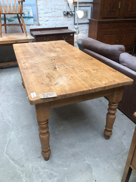 Large Pine Farmhouse Dining Table