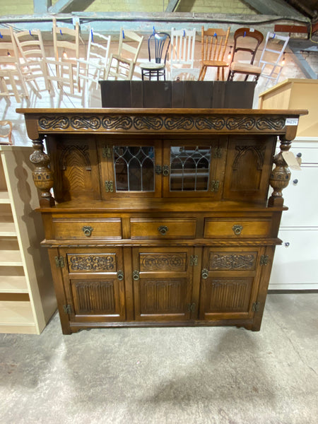 Carved Oak Court Cupboard