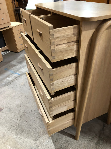John Lewis Contemporary Oak Tallboy Chest of Drawers