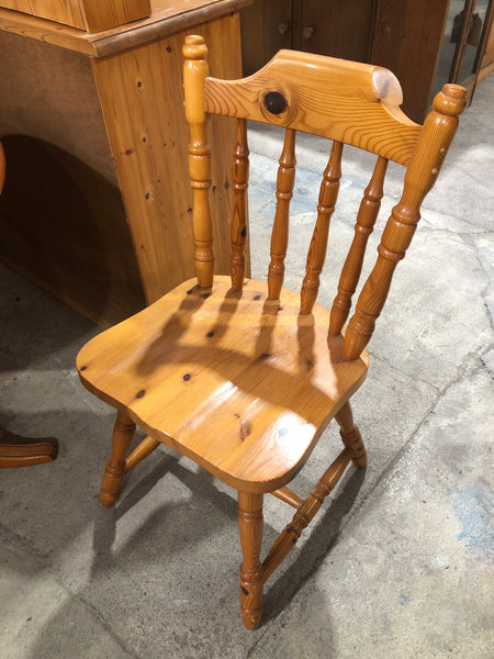 REF - Pine Table & Two Chairs