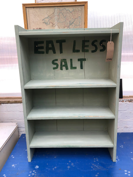 ‘Eat Less Salt’ Small Painted Bookshelf