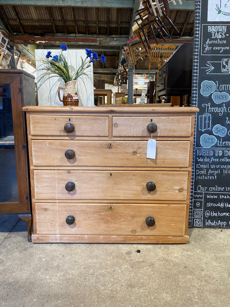 Rustic Pitch Pine Chest of Drawers