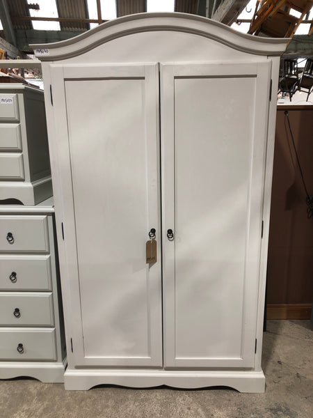 French Style Grey Double Wardrobe