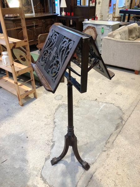 Antique Mahogany Duet Music Stand