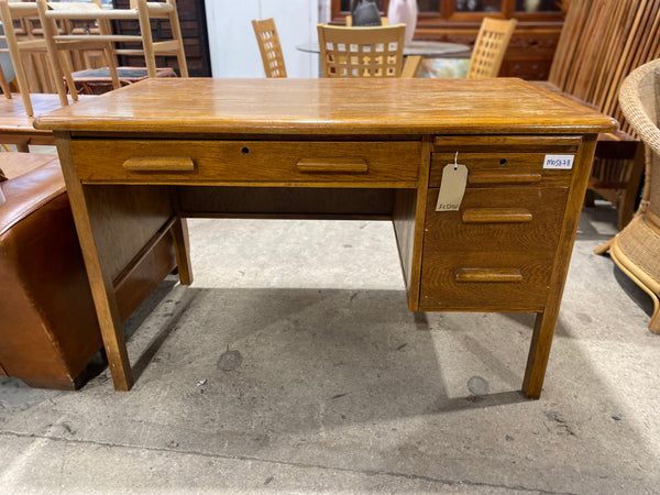 Vintage Oak Knee Hole Abbess Desk